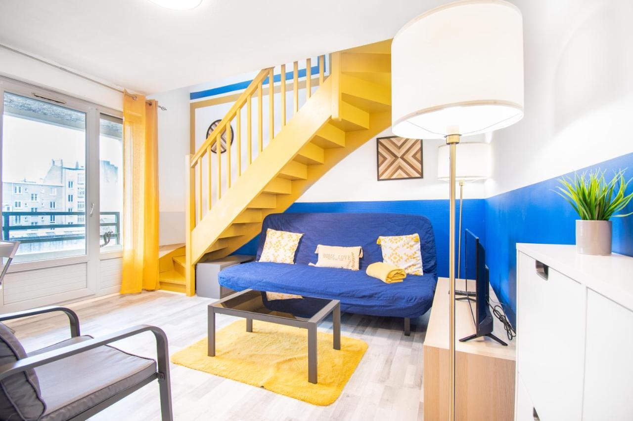 Charmant T2 Sur Ile De Nantes Avec Parking Et Balcon Exteriör bild